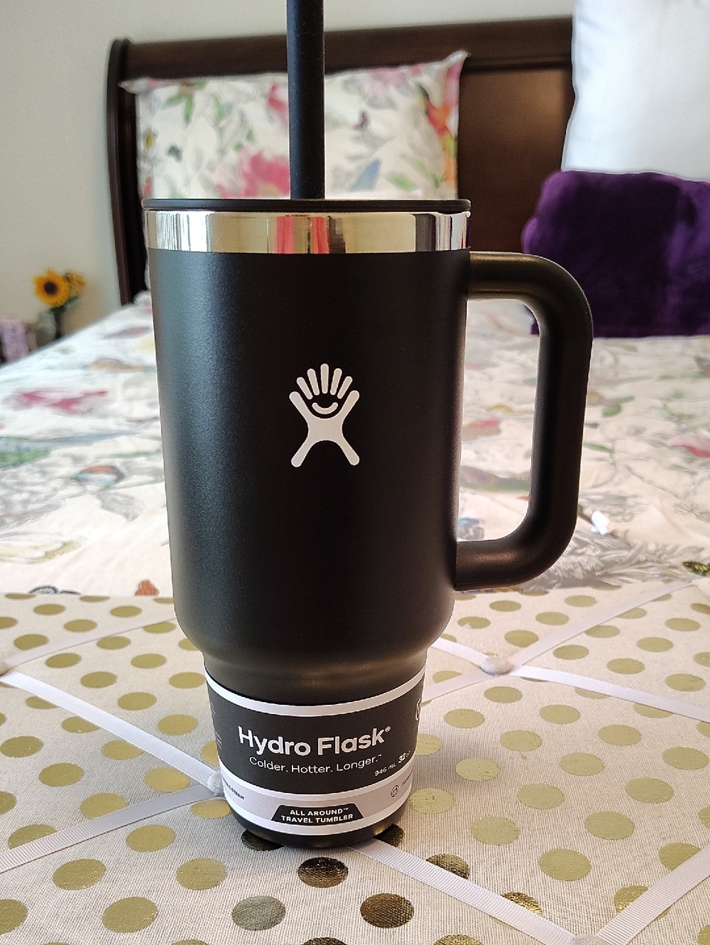 New Hydro Flask 32oz All Around Travel Tumbler Black